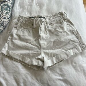 White Jean shorts